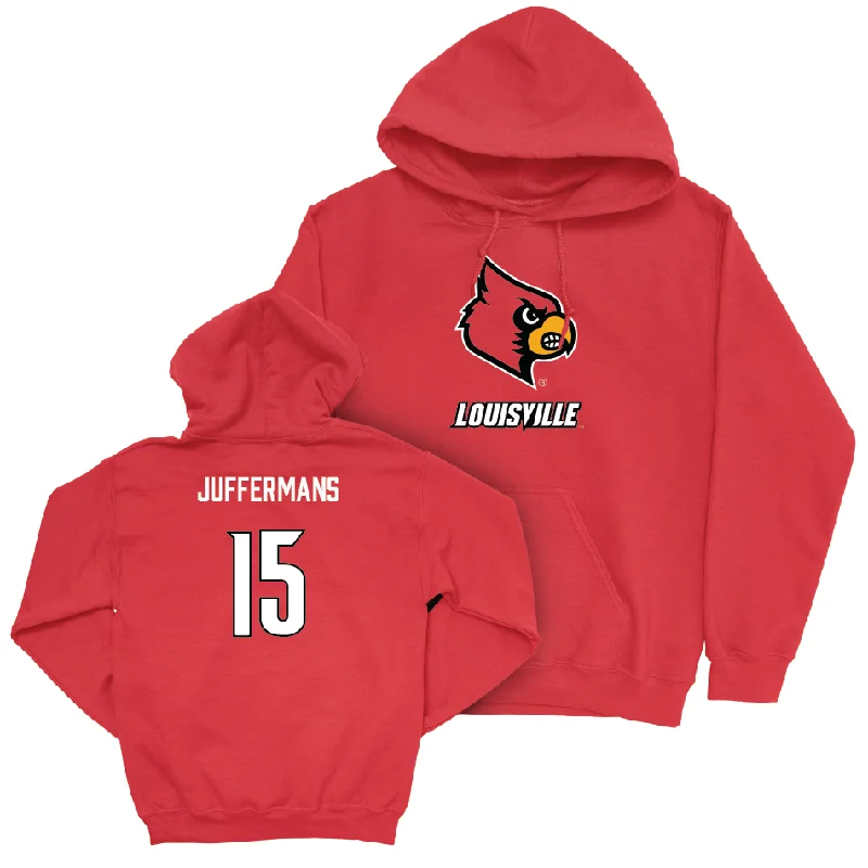 Red Women's Basketball Louie Hoodie   - Isla Juffermans Hoodie with Toggle Buttons Decorative Unique