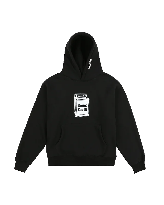 Sonic Youth Washing Machine Hoodie - Black Hoodie with Relaxed Fit Easy Casual