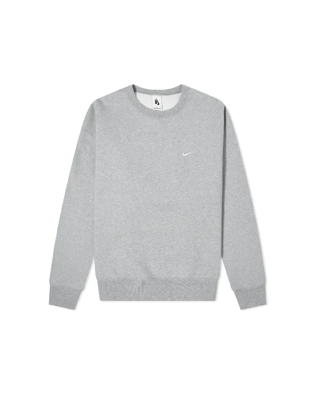 NRG Crewneck Sweatshirt - Dark Grey / Heather White Hoodie with Contrast Stitching Detailed Premium