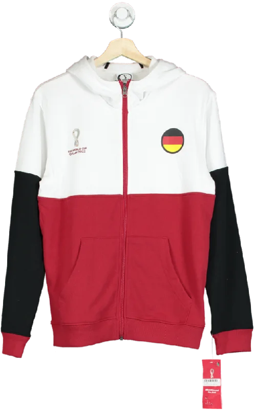 FIFA Red/White/Black Germany Qatar 2022 Official Licensed Product Hoodie UK XL Hoodie with Hem Lace Feminine Delicate