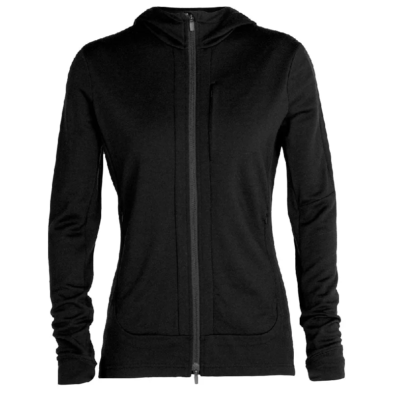 Icebreaker Quantum III LS Zip Hoodie Women Hoodie with Longline Fit Extended Stylish