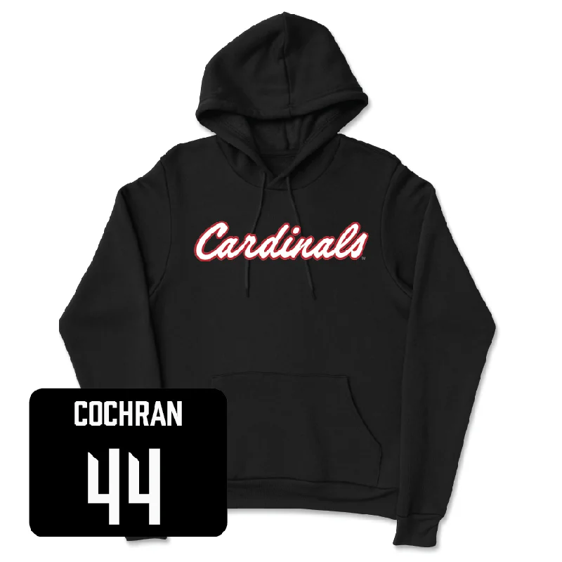 Women's Basketball Black Script Hoodie - Olivia Cochran Hoodie with Embroidery Detailed Premium