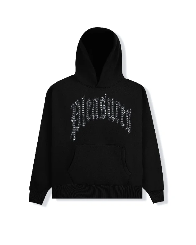 Twitch Studded Hoodie - Black Hoodie with Magnetic Closure Innovative Modern