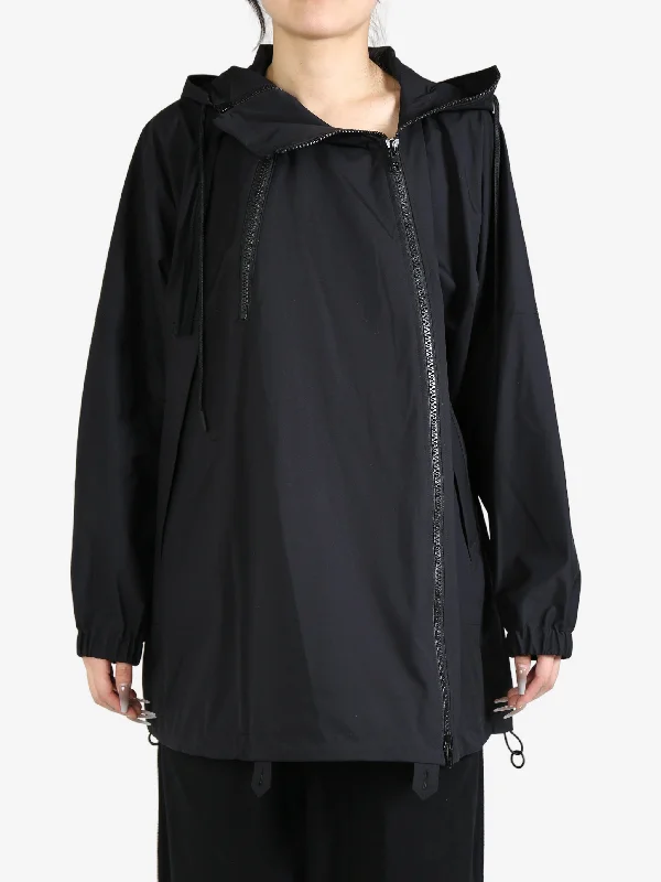 YOHJI YAMAMOTO REGULATION - Women Double Zip Hoodie Hoodie with Snap Buttons Easy Quick