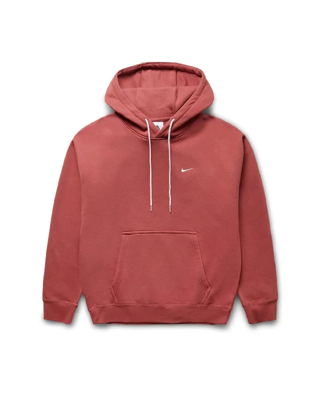 Solo Swoosh Hooded Sweatshirt - Canyon Rust / White Hoodie with Gradient Ombre Colorful