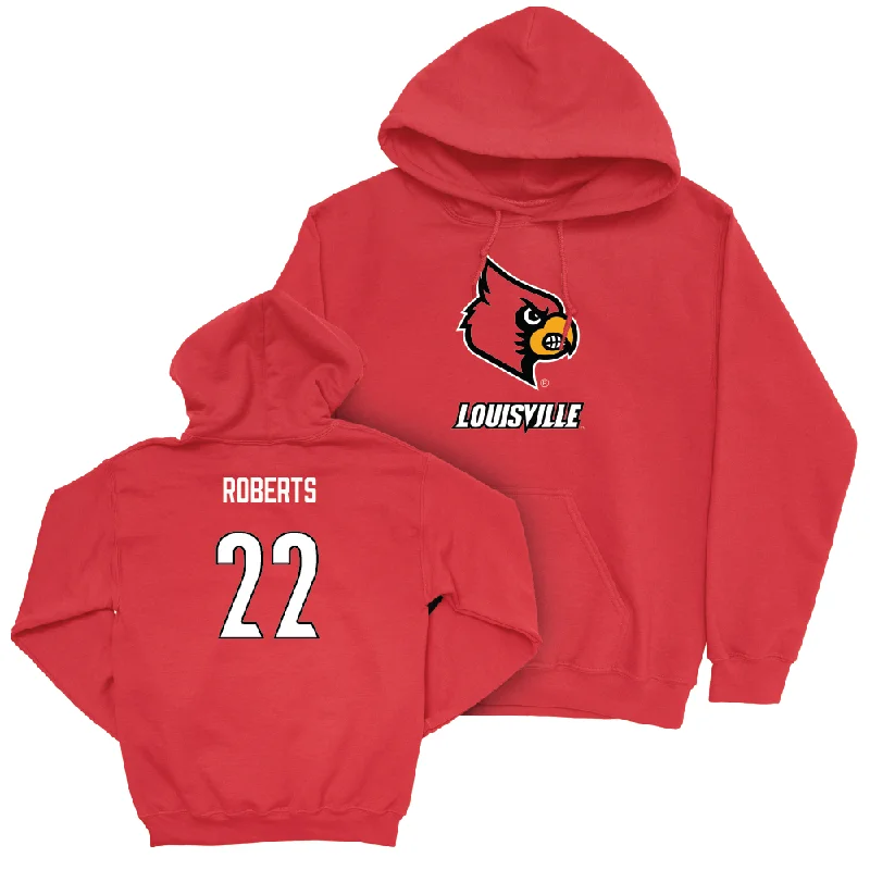 Red Women's Basketball Louie Hoodie   - Tajianna Roberts Hoodie with High-Low Hem Asymmetrical Trendy