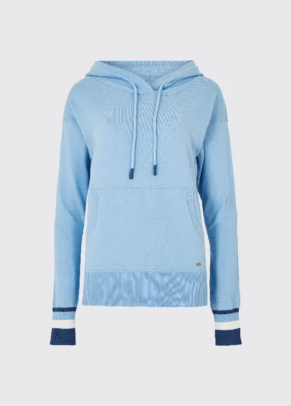 Burncourt Viscose Hoodie - Light Sky Hoodie with Thumb Holes Functional Cozy