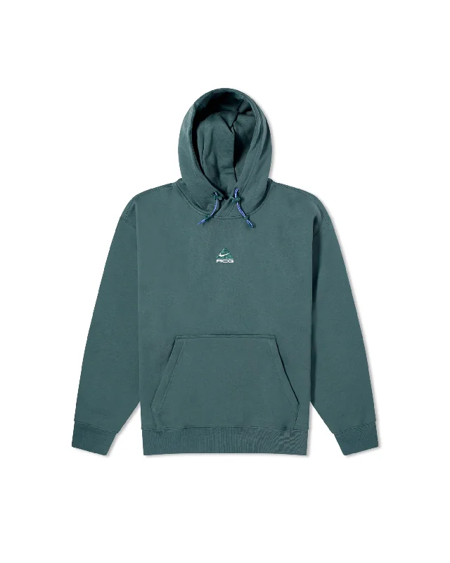 Therma-FIT Fleece Hoodie - Vintage Green / Summit White Hoodie with Drop Shoulder Relaxed Streetwear