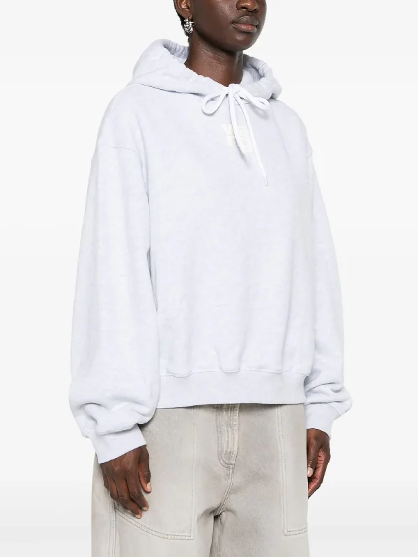 T BY ALEXANDER WANG - Women Essential Terry With Puff Paint Logo Hoodie Hoodie with Drop Shoulder Relaxed Streetwear