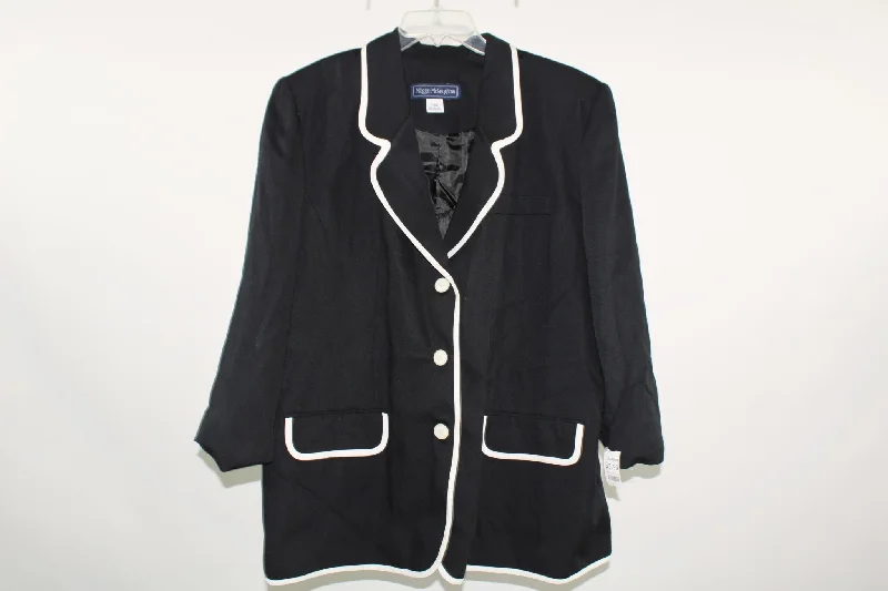 Maggie McNaughton Black Jacket | Size 20W Knit Jacket Woven Jacket Fleece Jacket