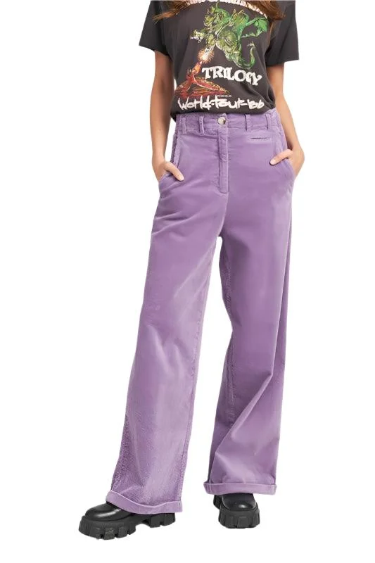 Wide Leg Corduroy Pants With Pockets Soft Wool Pants