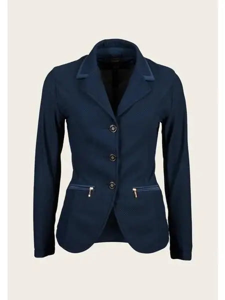 Espoir Equestrian Inspire Mesh Show Jacket Navy Welt Pockets Slit Pockets Flap Pockets