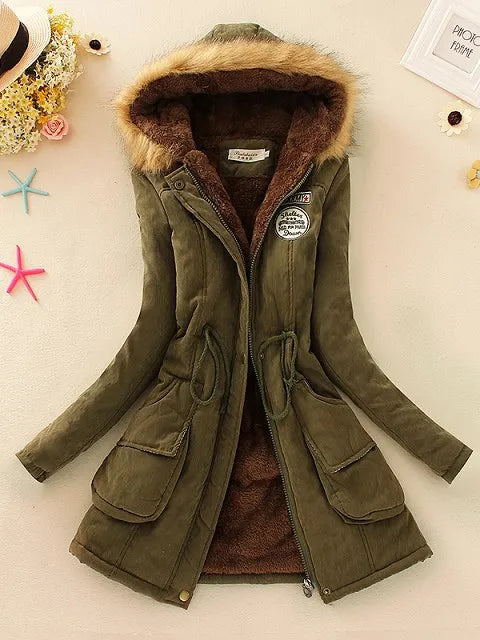 2023 New Autumn Winter Women Cotton Jacket Padded Casual Slim Coat Emboridery Hooded Parkas Wadded Warm Overcoat Knit Jacket Woven Jacket Fleece Jacket