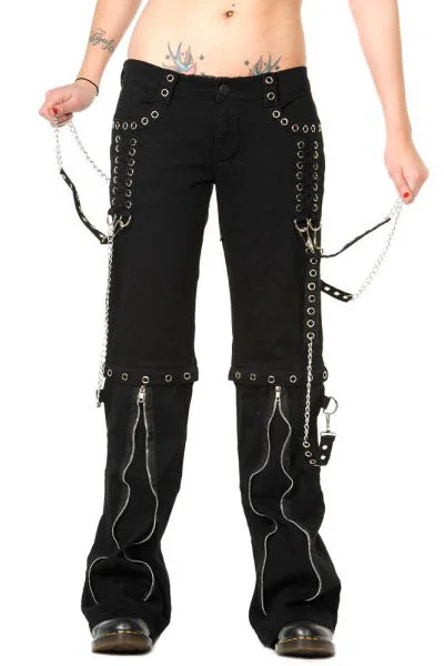 Banned Ladies Zip off Bondage Trousers/Shorts Trousers Harem Relaxed Fit