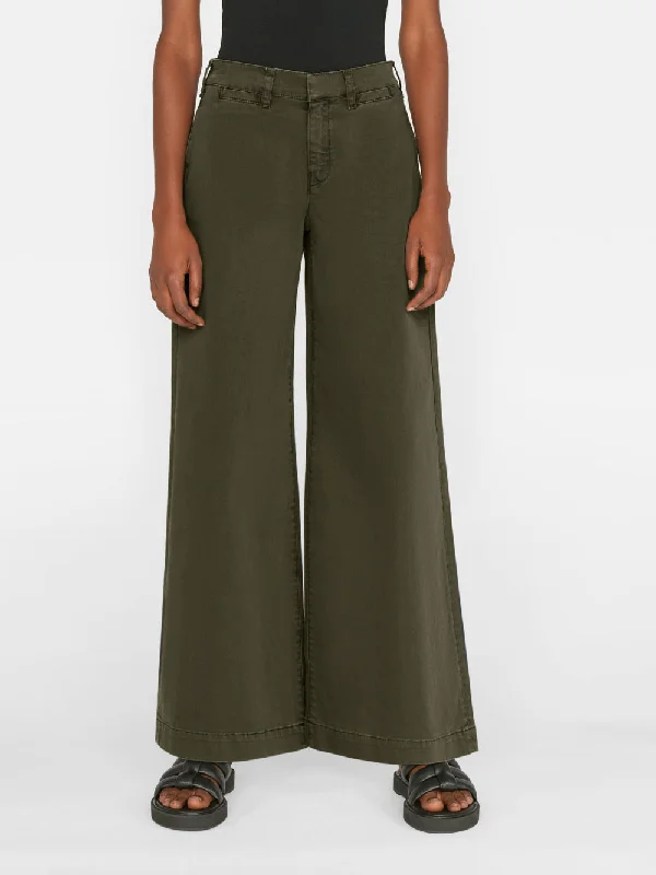 Wide Leg Tomboy Trouser -- Washed Fatigue Trousers stylish modern