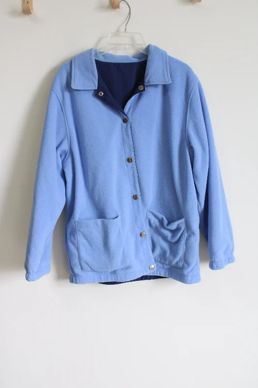 National Blue Fleece Jacket | M Hoodie Zip-Up Jacket Button-Up Jacket