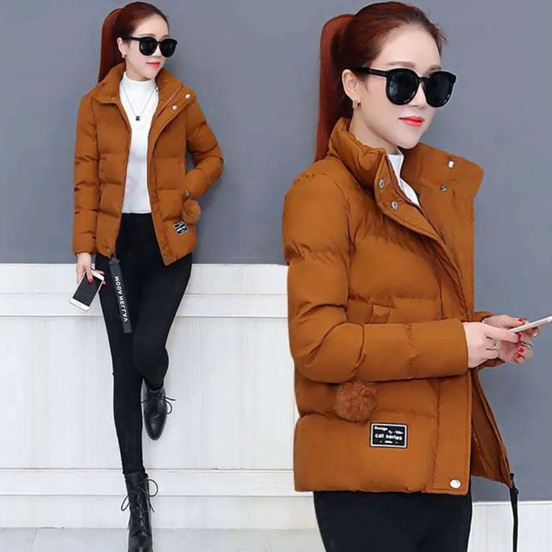 2023 Autumn Winter Parka Jacket Women Casual tops Women's Cotton-padded Clothes Short Loose Fashion Wild Coat Female A307 Wool Jacket Cashmere Jacket Tweed Jacket