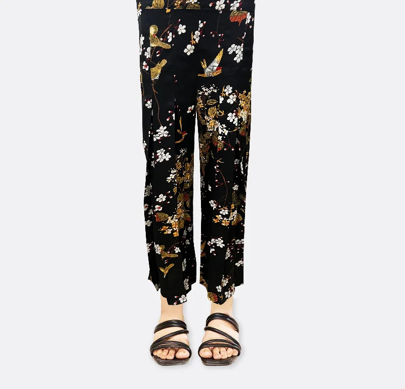 floral box pleated trouser Trousers Summer Linen