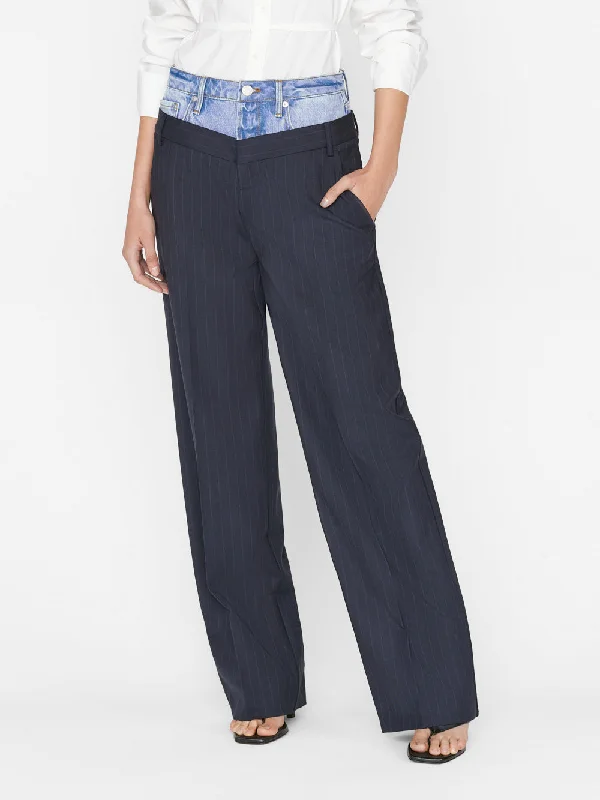 Le Mix Trouser -- Navy Multi Trousers cozy comfortable