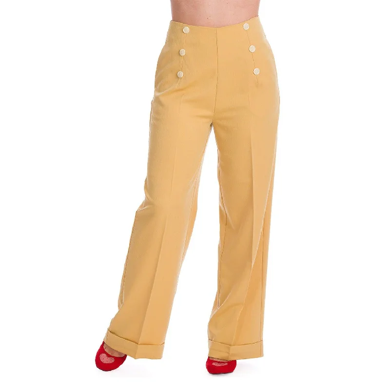 Banned Apparel Adventures Ahead Button Trousers Trousers Silk Elegant