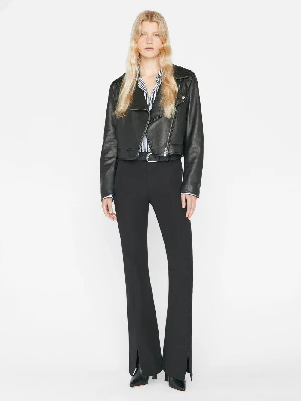 Le High Flare Split Trouser -- Noir Trousers Pleated Formal