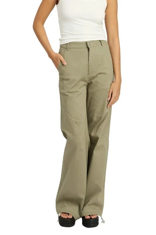 High Waisted Wide Leg Pants Chic Faux Leather Pants