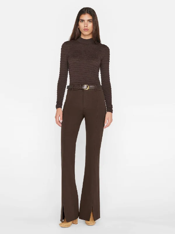 Le High Flare Split Trouser -- Espresso Trousers Cargo Utility