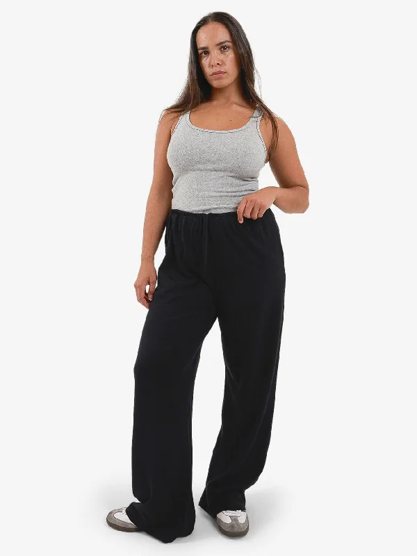 Hemp Relax Pant - Black Lightweight Linen Pants