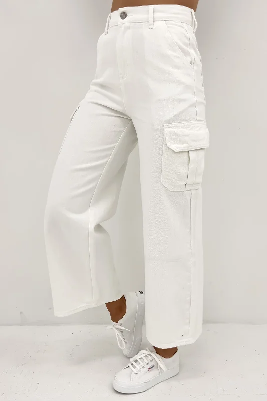 Loxley Cargo Pant White Classic Chino Pants