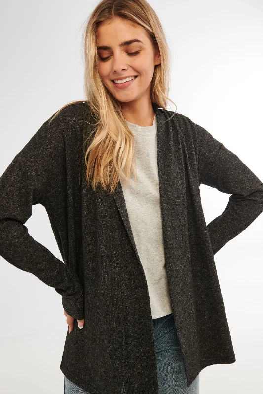 Cardigan en tricot - Femme Cashmere Blend Cotton Blend Poly Blend