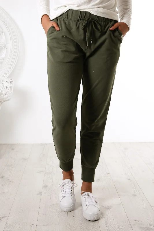 Lazy Days Pant Khaki Elegant Silk Pants