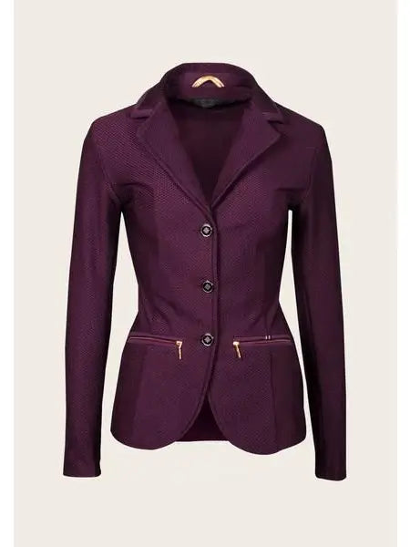 Espoir Equestrian Inspire Mesh Show Jacket Plum Wool Jacket Cashmere Jacket Tweed Jacket