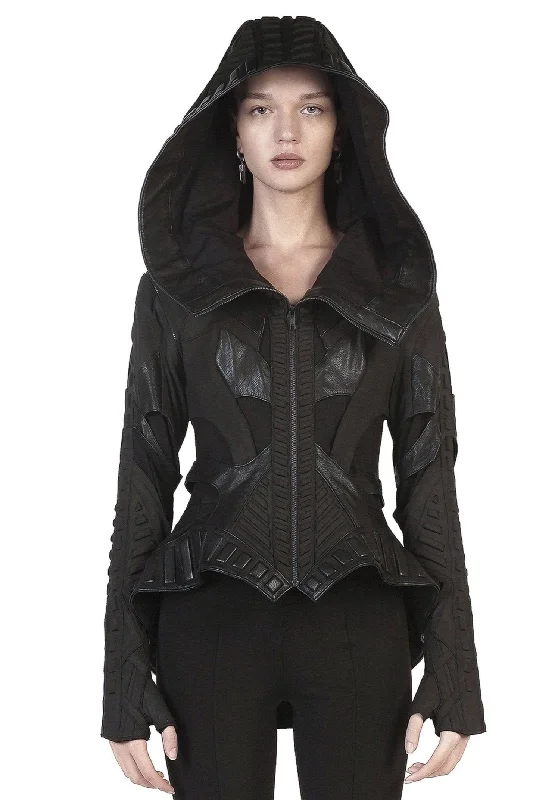 ARCATAN WOMEN JACKET Hooded Jacket Caped Jacket Shawl Collar Jacket