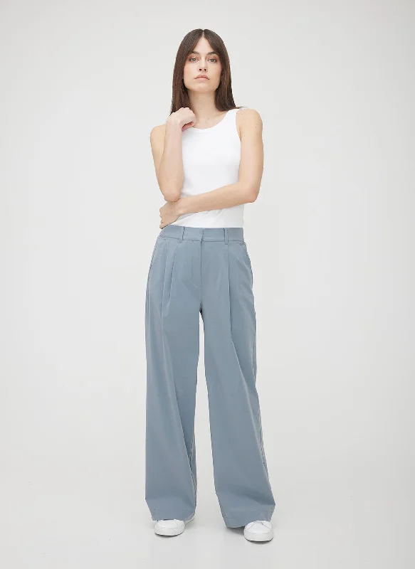 Chloe High Waisted Pleated Trousers Trousers Corduroy Warm