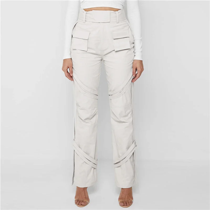 High Waist Straight Casual Lady Pants Modern Skinny Pants