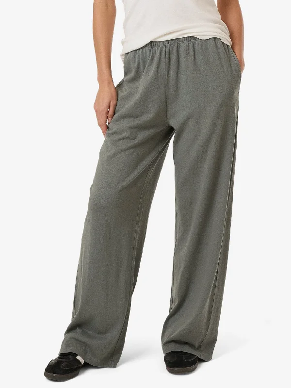 Hemp Relax Pant - Green Smoke Fashionable Sporty Pants