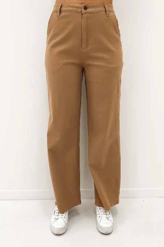 Noah Full Length Pant Khaki Slim-Fit Leggings