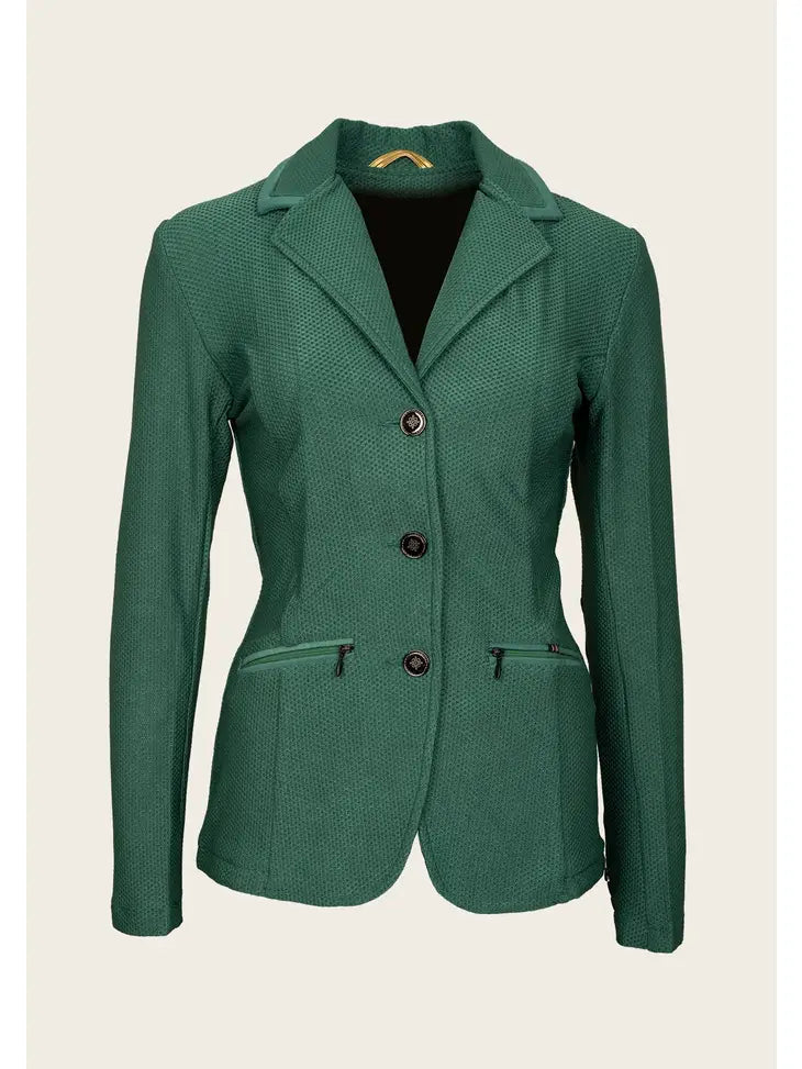 Espoir Equestrian Kelly Green Mesh Show Jacket Knit Jacket Woven Jacket Fleece Jacket