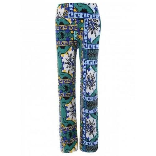 Tribal Print Mid-Waist Exumas Pants - Green Xl Relaxed Casual Leggings