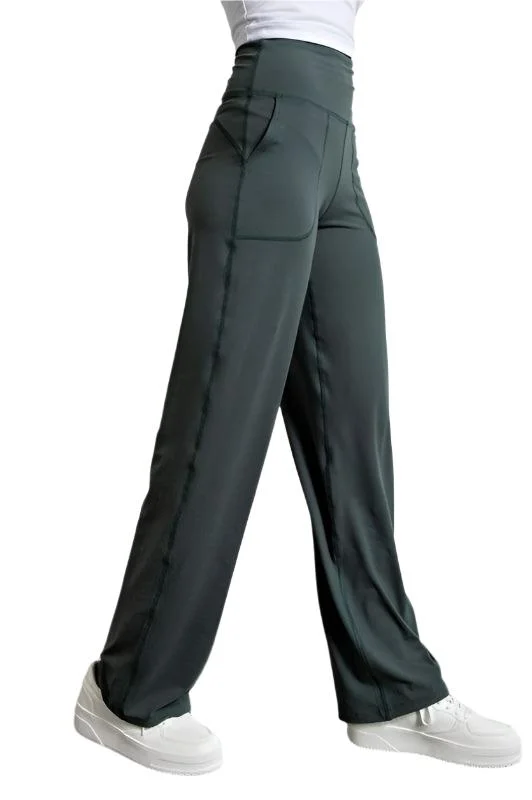 Womens Soft Butter Straight Leg Pants Trendy Tapered Pants