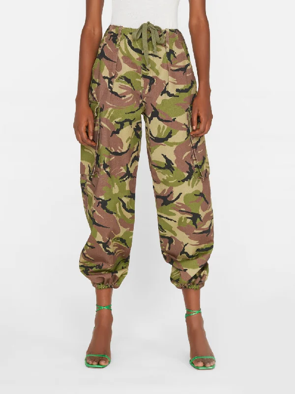 High Rise Utility Trouser -- Camo Trousers cozy soft