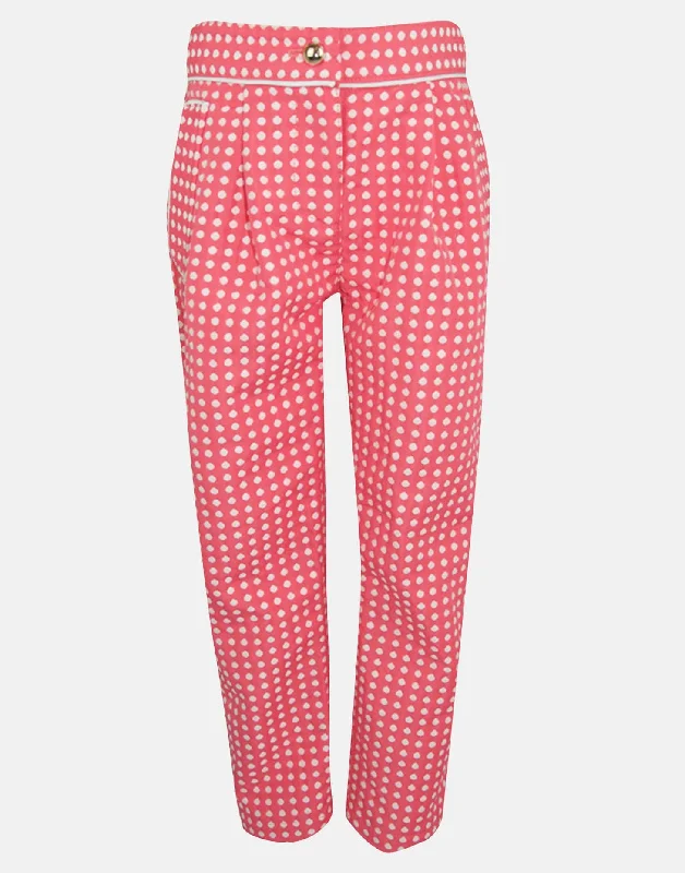 Grace: Fuchsia spot trouser Trousers Velvet Soft