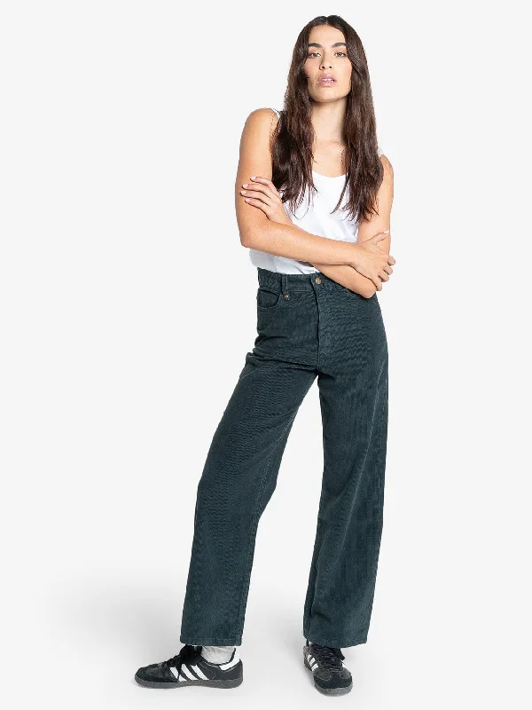 Holly Cord Pant - Dark Jade Casual Skinny Fit Pants