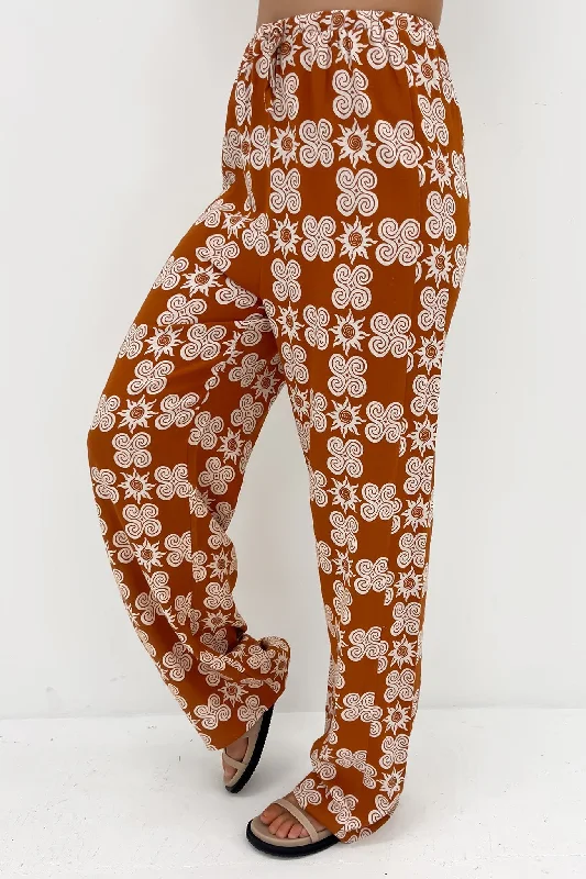 Soleil Pant Rust Soft Cotton Pants