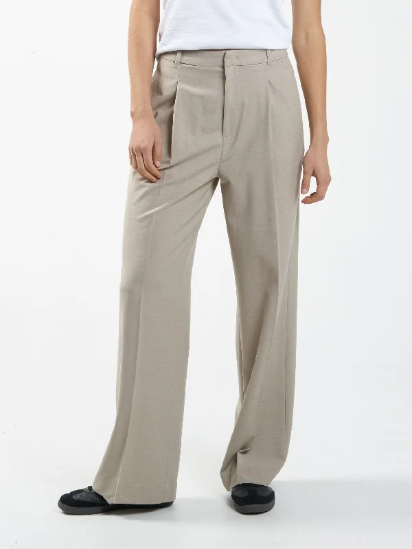 Artisan Suiting Pant - Stone Soft Stretch Trousers