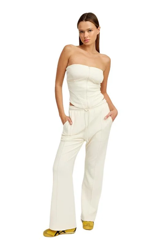 High Waist Pants With Drawstrings High-Waist Jogger Pants