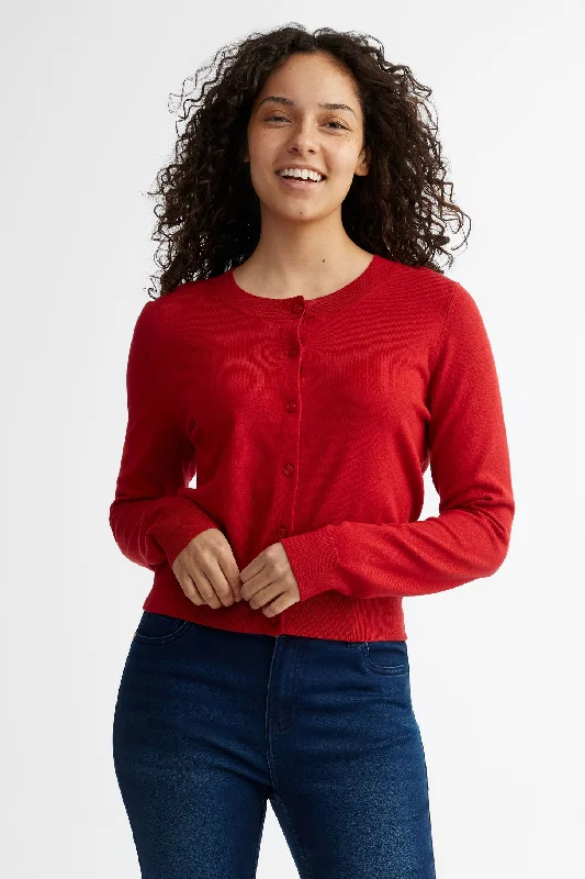 Cardigan tricot semi-ajusté - Femme Seamless Knitted Crochet