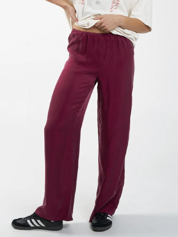 Paloma Pant - Wine Classic Straight-Leg Pants