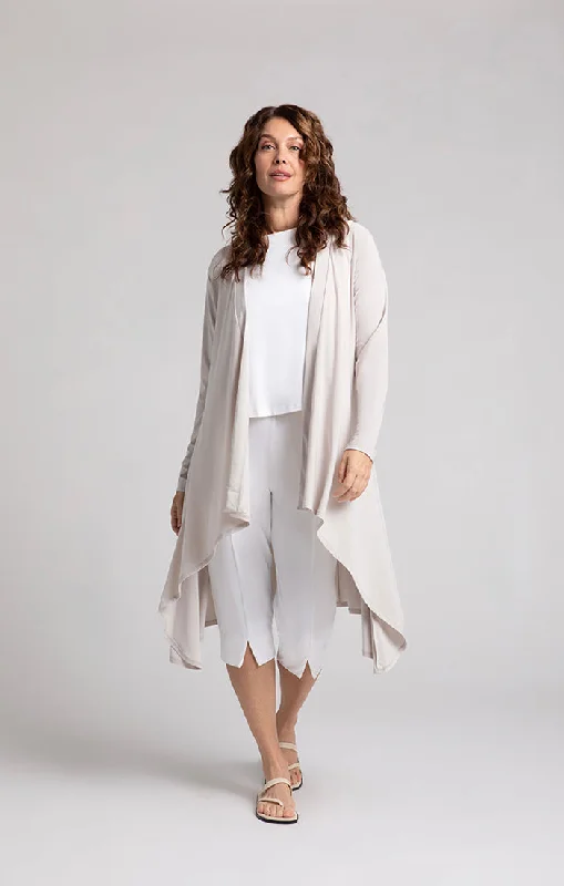 SYMPLI - FLUTTER DUSTER CARDIGAN Silk Blend Satin Velvet