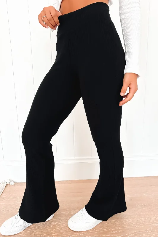 Luca Ribbed Lounge Pant Midnight Comfy Zip-Up Pants